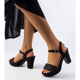 Sandales blocs noires Oakridge le noir 1