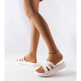 Chaussons caoutchouc blanc Coudert blanche 1