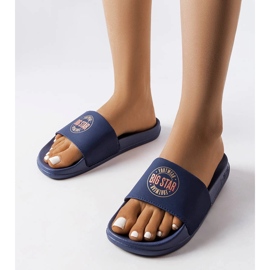 Claquettes bleu marine Big Star JJ274A280 1