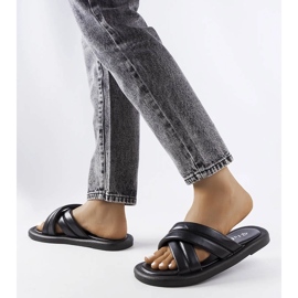 Claquettes noires Lubbock le noir 2