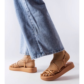 Sandales à plateforme marron Brunelle 1 Sandales à plateforme marron Brunelle 1