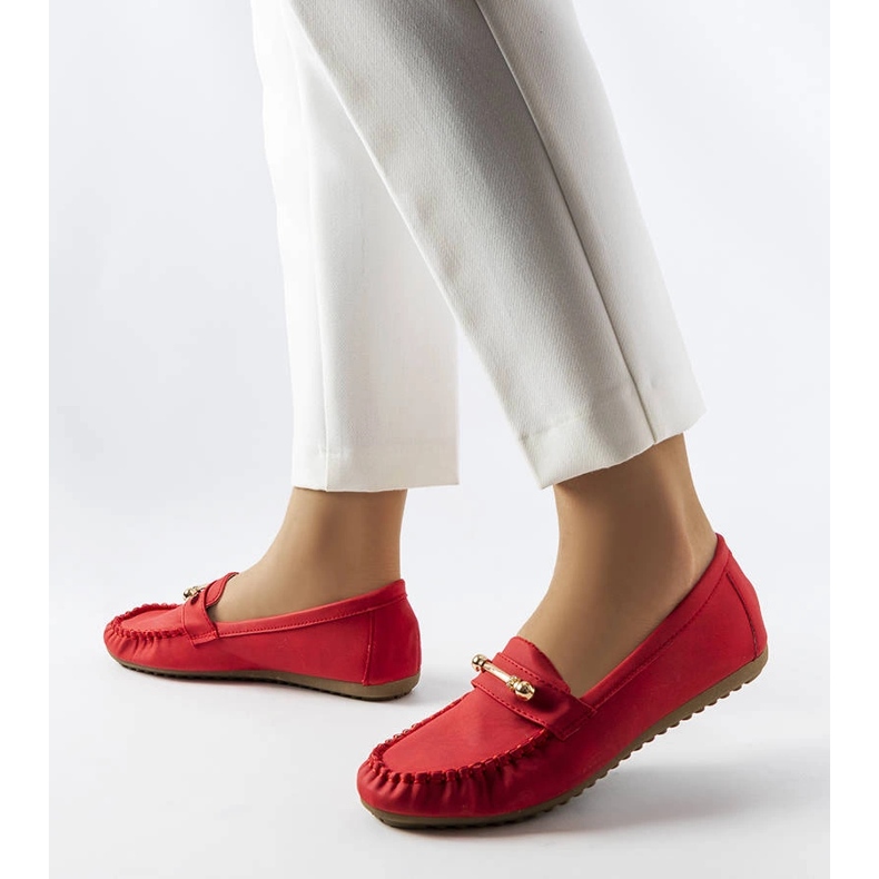 Mocassins rouges au fini mat de Sorel 1 Mocassins rouges au fini mat de Sorel 1