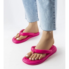 Tongs plateforme Y223-2 Fuchsia rose 1