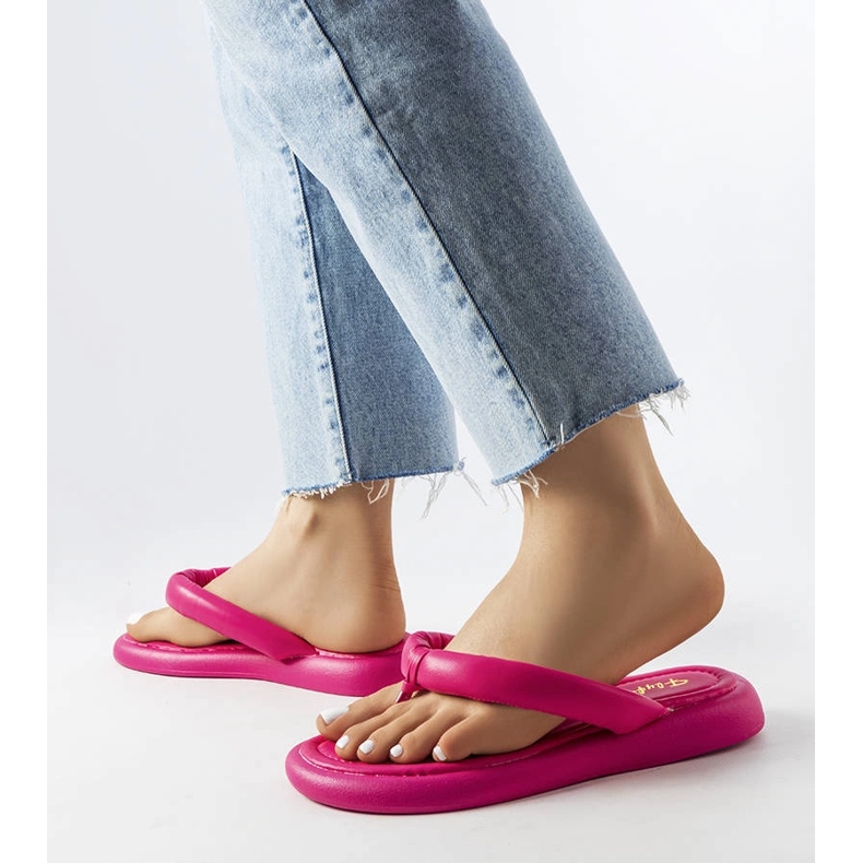 Tongs plateforme Y223-2 Fuchsia rose 2