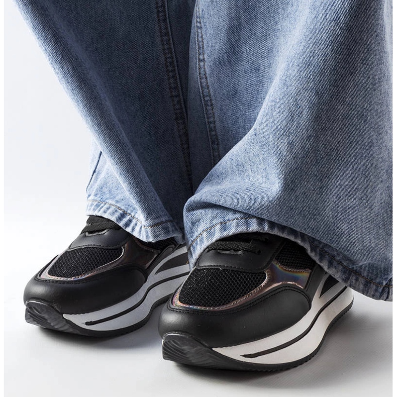 Baskets Ethel à semelle épaisse le noir 1