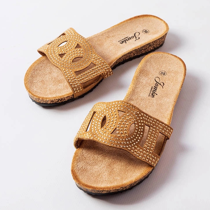 Toboggans marron ornés de jets Lagacé brun 2