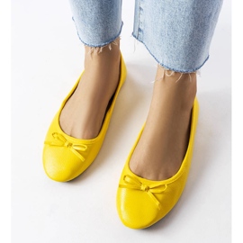 Ballerines jaunes ornées d'un nœud Vaillancour 2