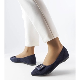 Ballerines bleu marine à strass de Fleming 1