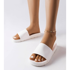 Inna Claquettes en caoutchouc blanc Sabourin 1