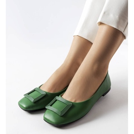 Ballerines vertes à boucle Sheller 1