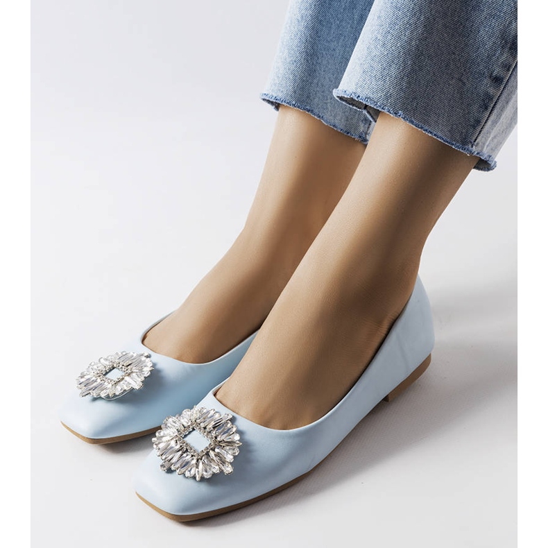 Ballerines bleues avec une broche Miren 1