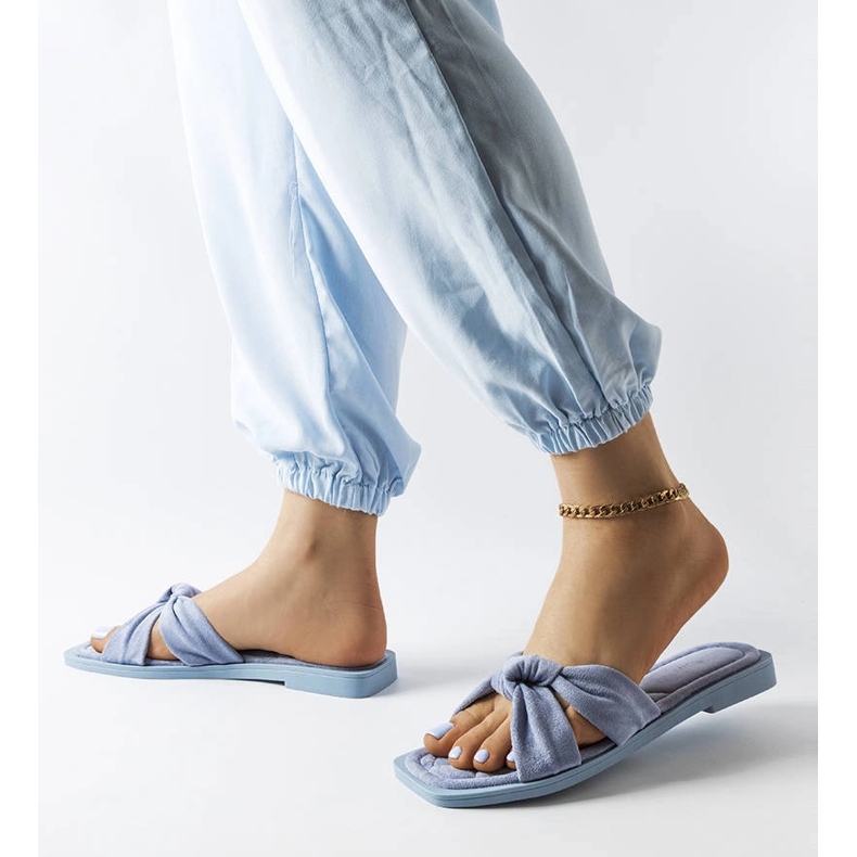 Pantoufles en éco-daim bleu Pride 2