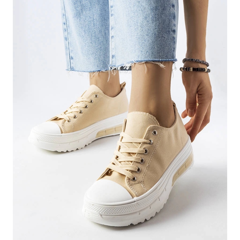 Baskets à plateforme beiges Hawthorne 1 Baskets à plateforme beiges Hawthorne 1