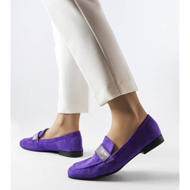 Mocassins violets à strass Mignonette 1