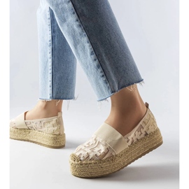 Espadrilles en résille beige de Bateliers 1