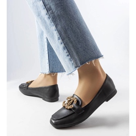 Mocassins noirs avec strass de Neuer le noir 1