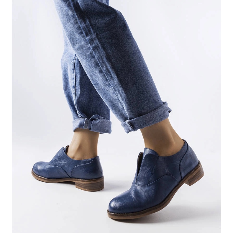 Chaussures taupe LS5379 bleues 1