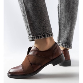 Derbies beiges LS5379 Taupe brun 1