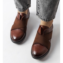 Derbies beiges LS5379 Taupe brun 2