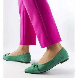 Ballerines vertes à bout pointu Aimé 1