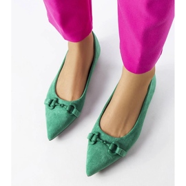 Ballerines vertes à bout pointu Aimé 2