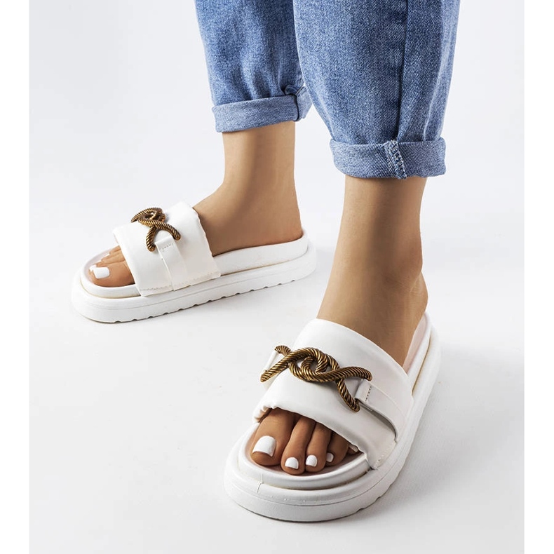 Sandales à plateforme blanches Frédérique 1