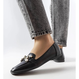 Mocassins noirs à strass de Marechal le noir 1