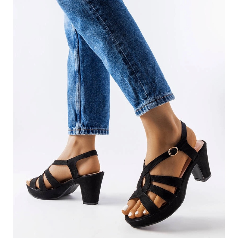 Inna Sandales à talons Monjeau noires 1