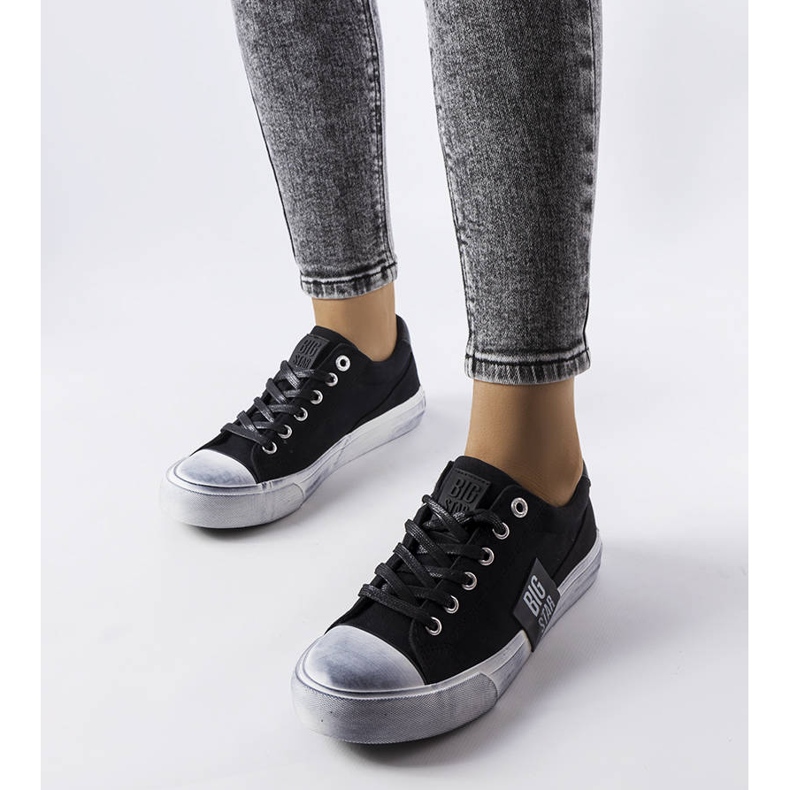 Baskets noires à abrasions Big Star JJ274354 1
