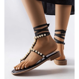 Sandales noires avec perles Graystone le noir 1