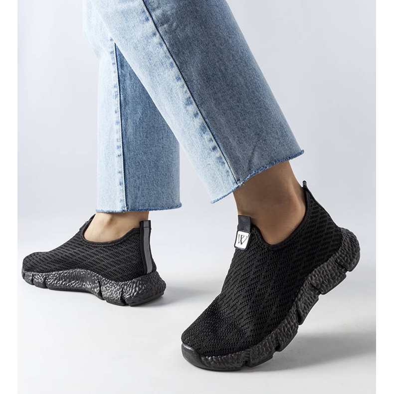 Baskets à enfiler noires de Yellville le noir 1