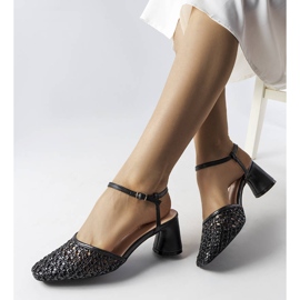 Sandales noires ajourées à talons Werina 1