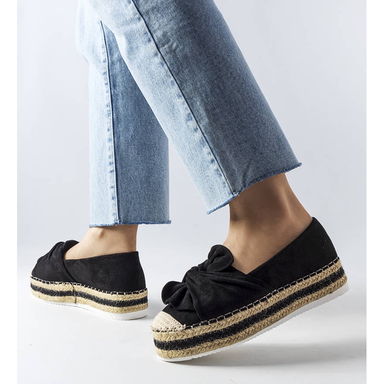 Espadrilles noires à plateforme Idana le noir 1