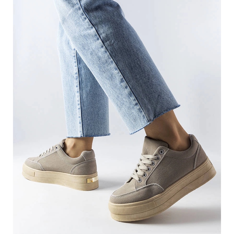 Baskets à plateforme grises Amathymes 2