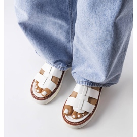 Sandales plateformes blanches Lola 2 Sandales plateformes blanches Lola 2