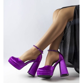 Inna Escarpins violets à talons Elida 1