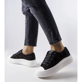 Baskets noires ajourées Lee Cooper LCW-23-44-1618L 1