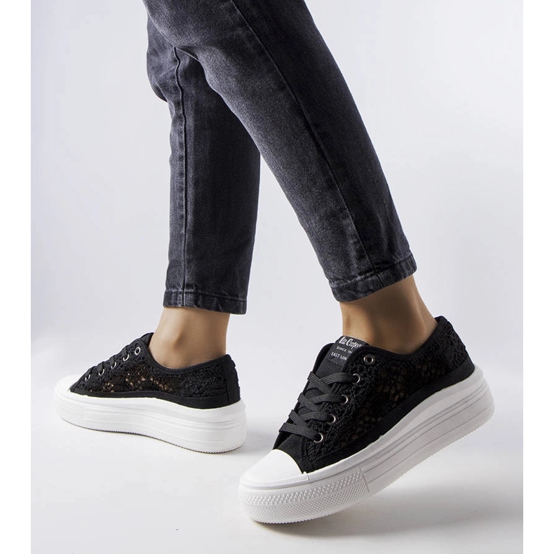 Baskets noires ajourées Lee Cooper LCW-23-44-1618L 1
