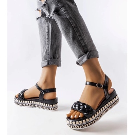 Sandales noires à plateforme Katrin 1