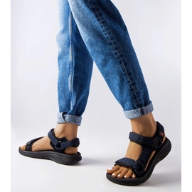 Lee Cooper LCW-23-34-1685L sandales velcro noir bleu 2