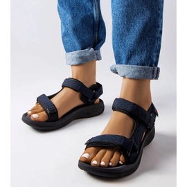 Lee Cooper LCW-23-34-1685L sandales velcro noir bleu 1 Lee Cooper LCW-23-34-1685L sandales velcro noir bleu 1