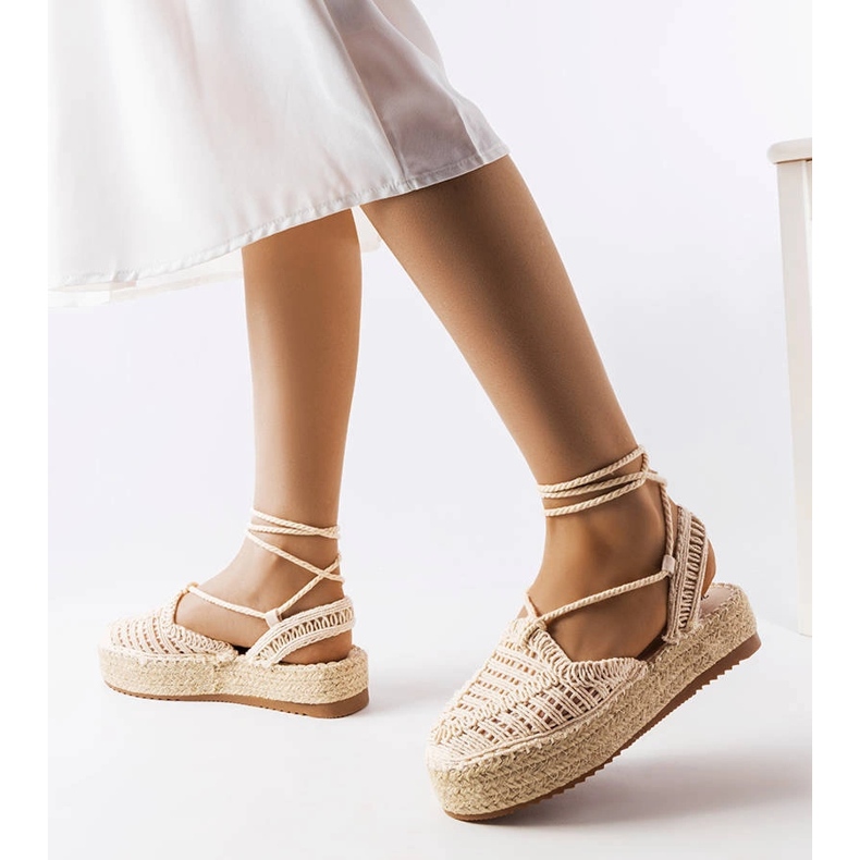 Espadrilles à lacets beiges Partenia 1