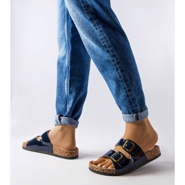 Claquettes en liège bleu avec boucles de Lee Cooper LCW-22-35-1157L 2 Claquettes en liège bleu avec boucles de Lee Cooper LCW-22-35-1157L 2