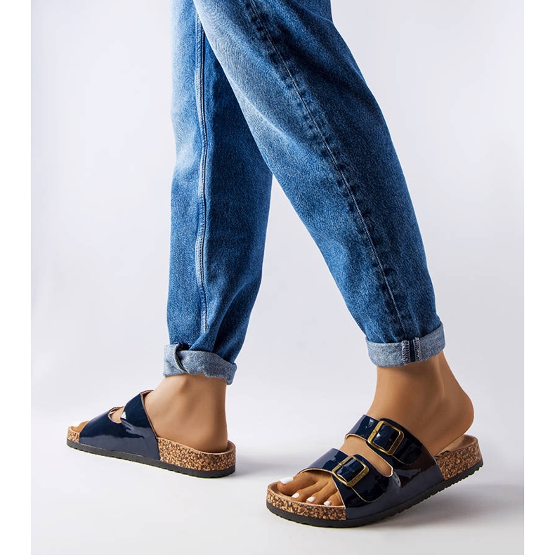 Claquettes en liège bleu avec boucles de Lee Cooper LCW-22-35-1157L 2 Claquettes en liège bleu avec boucles de Lee Cooper LCW-22-35-1157L 2