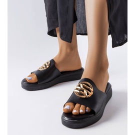 Sandales à plateforme noires de Michelle le noir 1