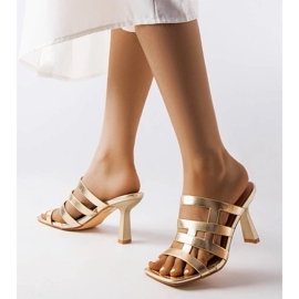 Tongs d'or sur une broche 1 Tongs d'or sur une broche 1