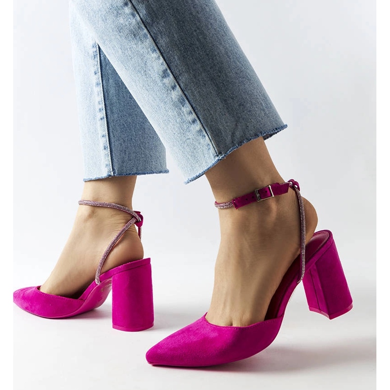 Escarpins roses à talons Stella 1