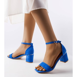 Sandales à petit talon bleu Dara 1