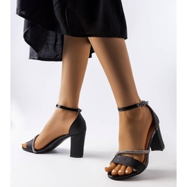Sandales à talons noires Abellona le noir 1