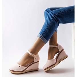 Espadrilles compensées beiges Adelinda 1